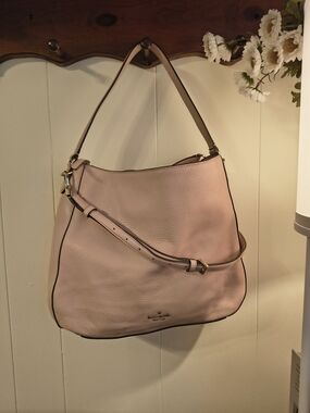 Kate Spade Pink Pebble Leather Shoulder Tote Bag